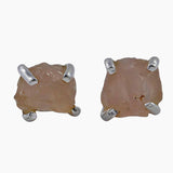 Natural Garnet Silver Studs Earrings