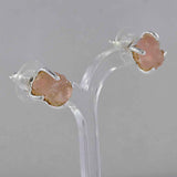 Natural Garnet Silver Studs Earrings