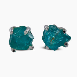 Natural Garnet Silver Studs Earrings