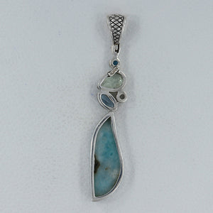 925 Sterling Silver Larimar Pendants