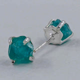 Natural Garnet Silver Studs Earrings