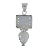 Rainbow Moonstone 925 Silver Pendant