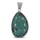 Tibetan Turquoise 925 Sterling Silver Pendant