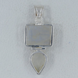 925 Silver Rainbow Moonstone Pendants