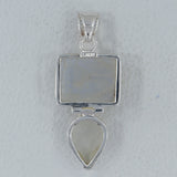 Rainbow Moonstone 925 Silver Pendant