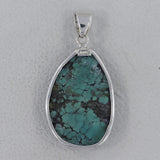 Tibetan Turquoise 925 Sterling Silver Pendant