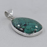 Tibetan Turquoise 925 Sterling Silver Pendant