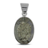 gold Pyrite 925 Silver Pendant