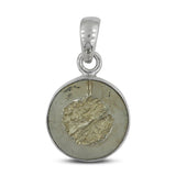 gold Pyrite 925 Silver Pendant