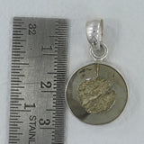 gold Pyrite 925 Silver Pendant