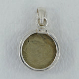 gold Pyrite 925 Silver Pendant