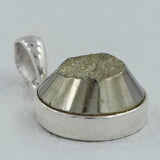 gold Pyrite 925 Silver Pendant