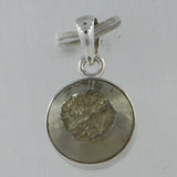 gold Pyrite 925 Silver Pendant