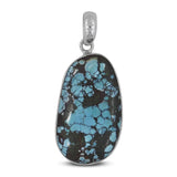 Tibetan Turquoise 925 Sterling Silver Pendant