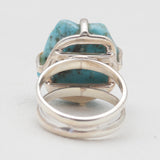 Arizona Turquoise Prong Set Silver Rings