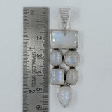 Rainbow Moonstone 925 Silver Pendant