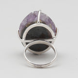 Amethyst Druzy Silver Rings