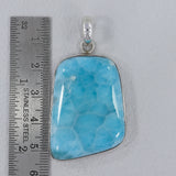 Larimar Gemstone Silver Pendant