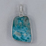 Larimar Gemstone Silver Pendant