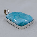 Larimar Gemstone Silver Pendant