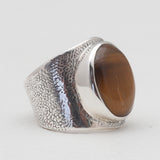 Tiger Eye Silver Rings