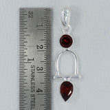 925 Silver Garnet  Pendant