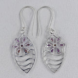 Amethyst Flower Cluster Pendant with Matching Earring Set