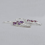 Amethyst Flower Cluster Pendant with Matching Earring Set