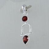 925 Silver Garnet  Pendant