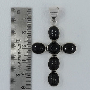 Black Star Holy Cross Silver Pendants