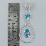 Blue Topaz 925 Silver Pendant