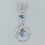 Blue Topaz 925 Silver Pendant