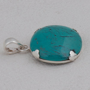 925 Sterling Silver Turquoise Pendant