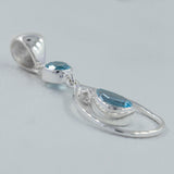 Blue Topaz 925 Silver Pendant