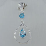 Blue Topaz 925 Silver Pendant