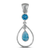 Blue Topaz 925 Silver Pendant