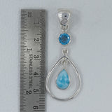 Blue Topaz 925 Silver Pendant