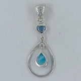 Blue Topaz 925 Silver Pendant