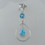 Blue Topaz 925 Silver Pendant