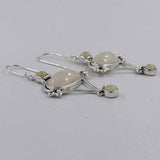 Osmina Pearl and Ethiopian Opal Silver Earrings