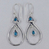 Blue Topaz Silver Earrings