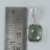 Green Amethyst 925 Silver Pendant