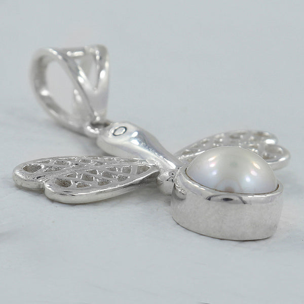 925 Silver Pearl Dragonfly Pendants