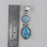 Larimar 925 Sterling Silver Pendant