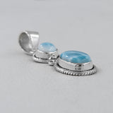 Larimar 925 Sterling Silver Pendant