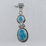 Larimar 925 Sterling Silver Pendant