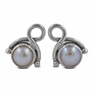 Pearl Silver Studs Earrings