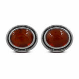 Hessonite Garnet Stud Earrings