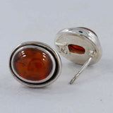 Hessonite Garnet Stud Earrings