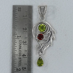 925 Sterling Silver Peridot Pendants